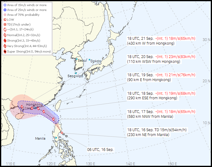 No. 37 Tropical depression route